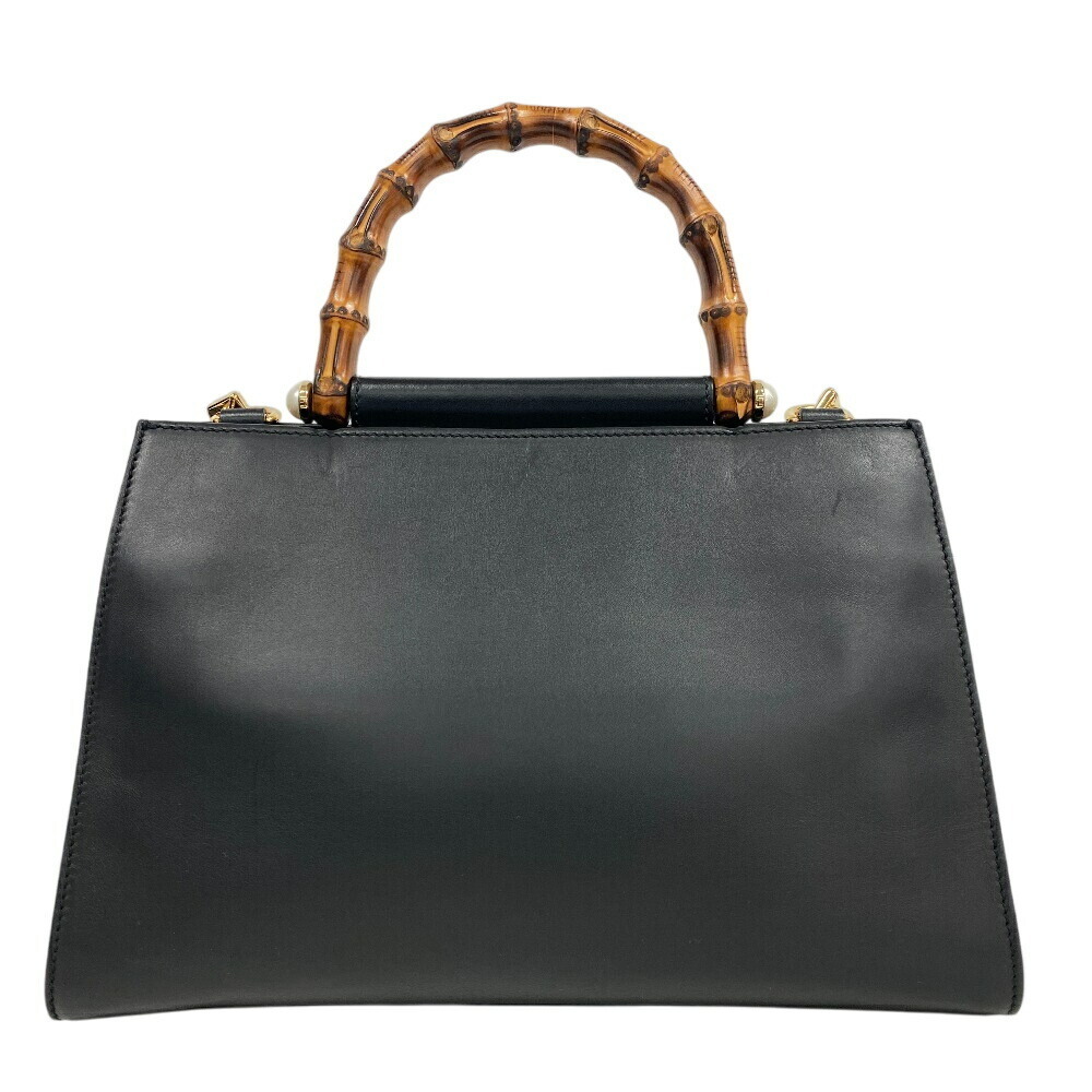 Gucci Bamboo Nim Fair Shoulder Bag Crossbody Black